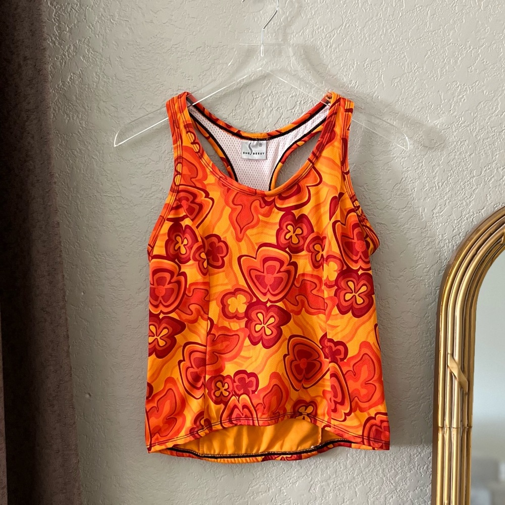 Y2K Shebeest Flower Power Fitness Tank